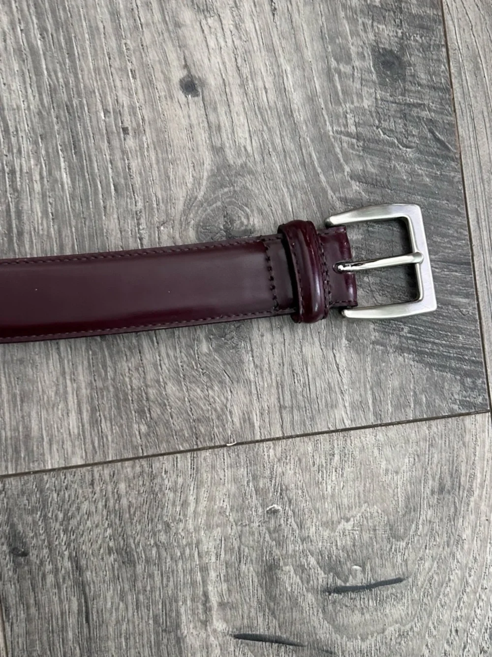 Coach Brown Leather Dress Belt Silver Buckle Size 40